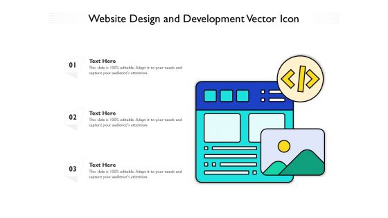 Website Design And Development Vector Icon Ppt PowerPoint Presentation Outline Slides PDF