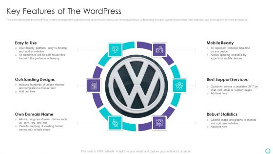 Website Designing And Development Service Key Features Of The Wordpress Topics PDF