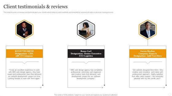 Website Designing Solutions Company Profile Client Testimonials And Reviews Topics PDF Website Designing Solutions Company Profile Client Testimonials And Reviews Topics PDF