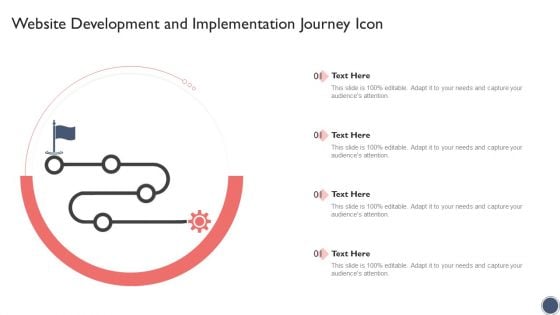 Website Development And Implementation Journey Icon Slide Themes PDF