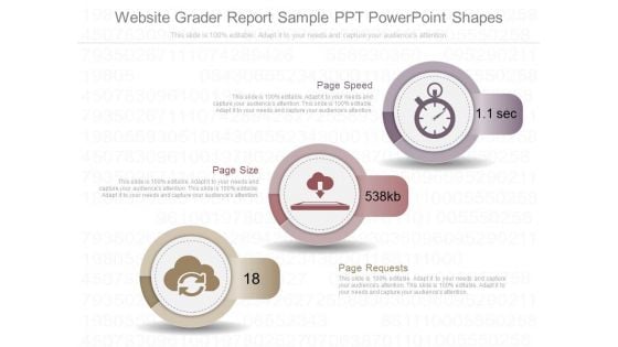 Website Grader Report Sample Ppt Powerpoint Shapes