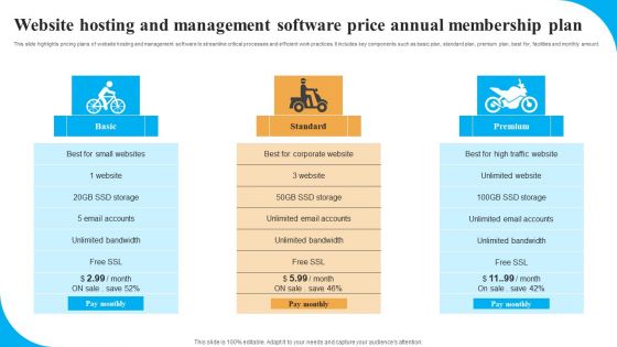 Website Hosting And Management Software Price Annual Membership Plan Portrait PDF Website Hosting And Management Software Price Annual Membership Plan Portrait PDF