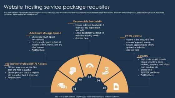 Website Hosting Service Package Requisites Themes PDF Website Hosting Service Package Requisites Themes PDF