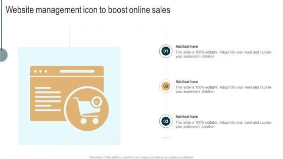 Website Management Icon To Boost Online Sales Icons PDF