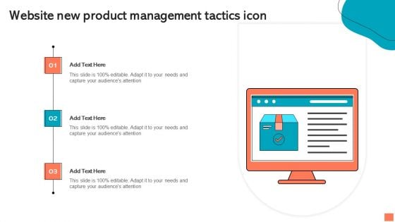 Website New Product Management Tactics Icon Professional PDF