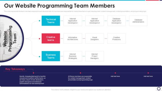 Website Programming IT Our Website Programming Team Members Ppt PowerPoint Presentation Icon Example PDF