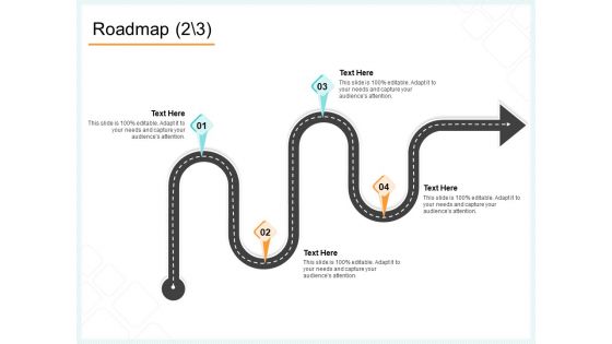 Website Revamp Quotation Roadmap Four Stage Process Ppt Infographic Template Example PDF