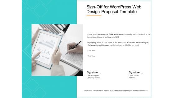 Website Revamp Quotation Sign Off For Wordpress Web Design Proposal Structure PDF Website Revamp Quotation Sign Off For Wordpress Web Design Proposal Structure PDF