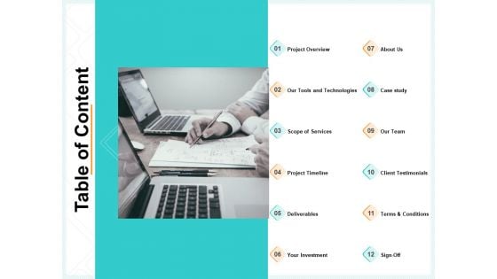 Website Revamp Quotation Table Of Content Ppt Styles Brochure PDF