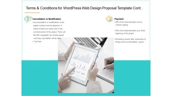 Website Revamp Quotation Terms And Conditions For Wordpress Web Design Proposal Cont Topics PDF