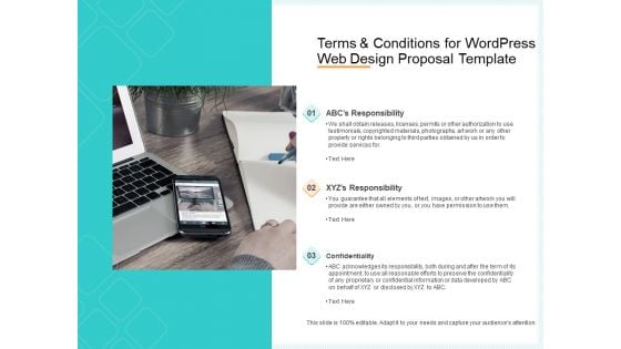 Website Revamp Quotation Terms And Conditions For Wordpress Web Design Proposal Summary PDF