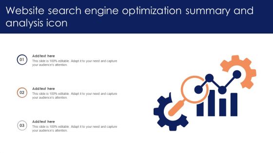 Website Search Engine Optimization Summary And Analysis Icon Rules PDF