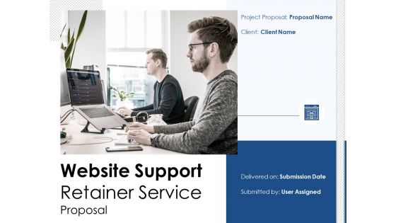 Website Support Retainer Service Proposal Ppt PowerPoint Presentation Complete Deck With Slides