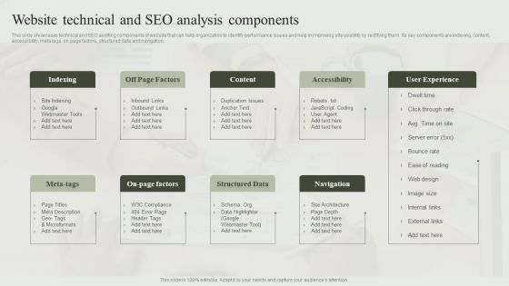 Website Technical And SEO Analysis Components Ppt Gallery Example File PDF Website Technical And SEO Analysis Components Ppt Gallery Example File PDF
