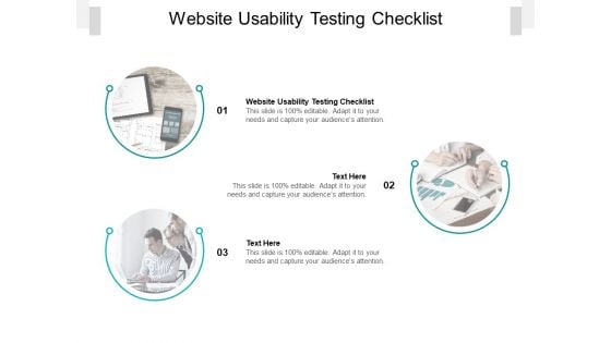 Website Usability Testing Checklist Ppt PowerPoint Presentation Icon Infographics Cpb Pdf