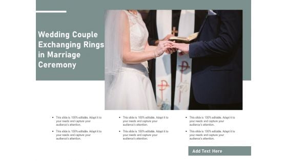 Wedding Couple Exchanging Rings In Marriage Ceremony Ppt PowerPoint Presentation Show PDF