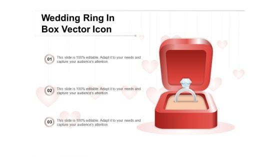 Wedding Ring In Box Vector Icon Ppt PowerPoint Presentation Slides PDF