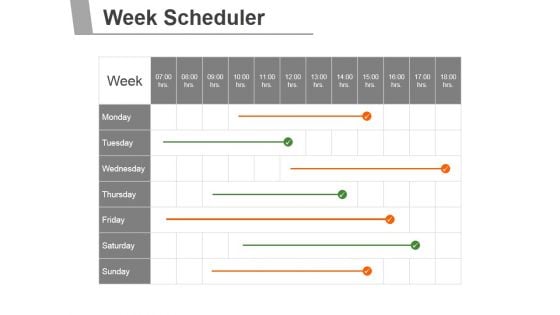 Week Scheduler Ppt PowerPoint Presentation Files