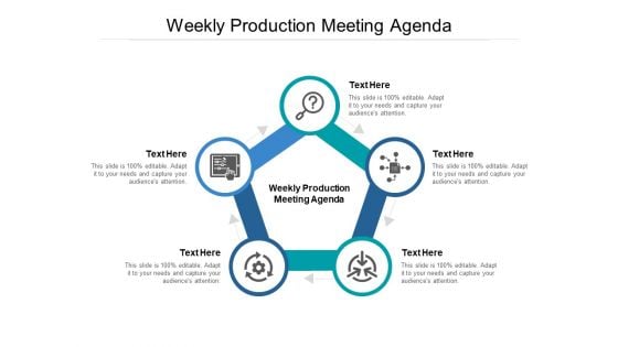 Weekly Production Meeting Agenda Ppt PowerPoint Presentation Professional Gridlines Cpb