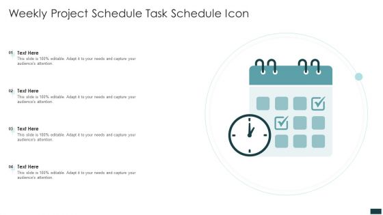 Weekly Project Schedule Task Schedule Icon Clipart PDF