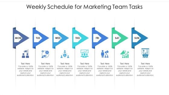 Weekly Schedule For Marketing Team Tasks Ppt PowerPoint Presentation Gallery Smartart PDF
