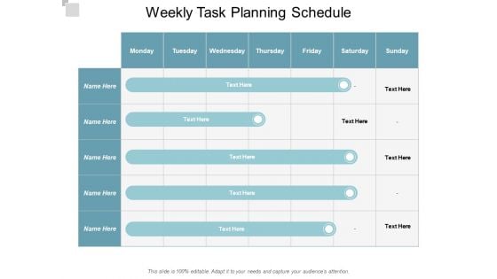 Weekly Task Planning Schedule Ppt PowerPoint Presentation File Demonstration