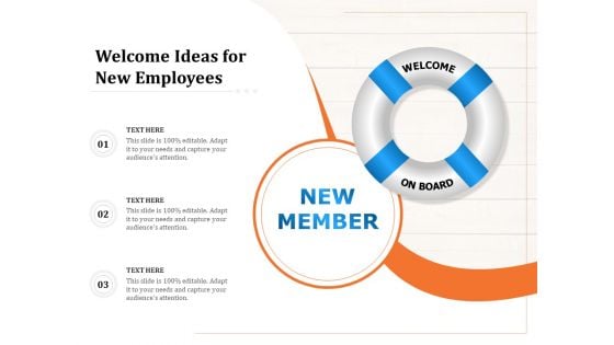 Welcome Ideas For New Employees Ppt PowerPoint Presentation Infographics Topics PDF