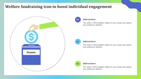 Welfare Fundraising Icon To Boost Individual Engagement Microsoft PDF