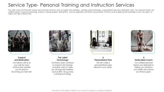 Well Being Gymnasium Sector Service Type Personal Training And Instruction Services Structure PDF