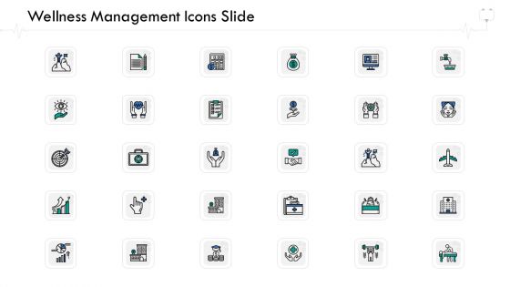 Wellness Management Icons Slide Ppt File Design Templates PDF