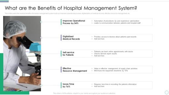 What Are The Benefits Of Hospital Management System Information PDF