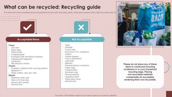 What Can Be Recycled Recycling Guide Designs PDF