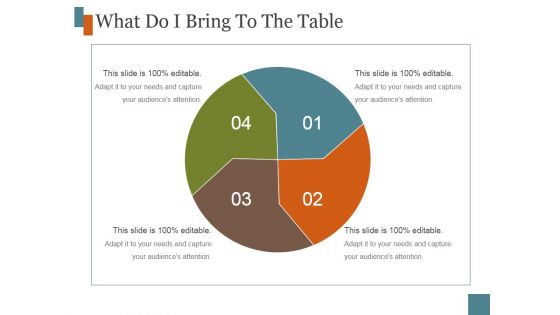 What Do I Bring To The Table Ppt PowerPoint Presentation Samples