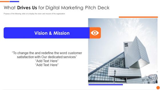 What Drives Us For Digital Marketing Pitch Deck Rules PDF