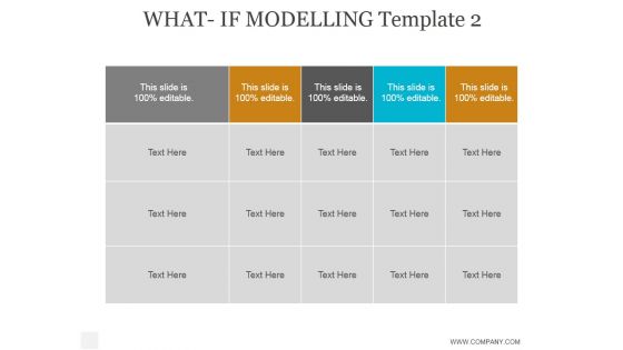What If Modelling Template 2 Ppt PowerPoint Presentation Summary