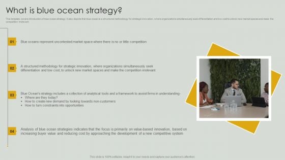 What Is Blue Ocean Strategy Ppt PowerPoint Presentation Diagram Templates PDF