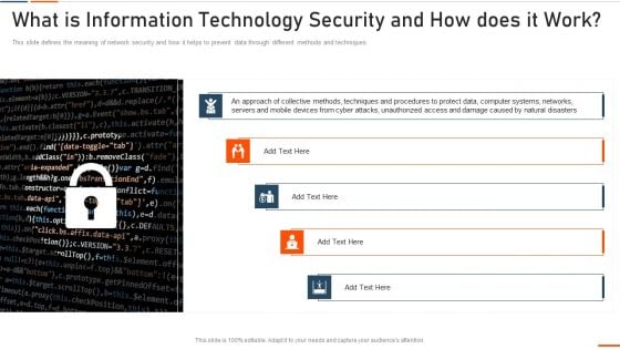 What Is Information Technology Security And How Does It Work Ppt Portfolio Sample PDF
