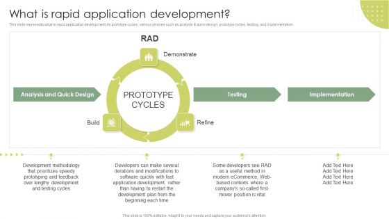 What Is Rapid Application Development Rapid Application Building RAB Model Professional PDF