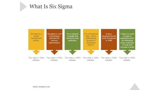 What Is Six Sigma Ppt PowerPoint Presentation Example File