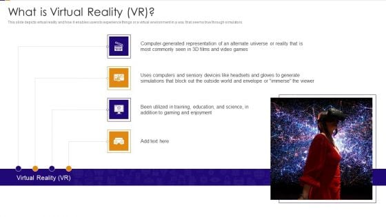 What Is Virtual Reality VR Ppt PowerPoint Presentation File Inspiration PDF