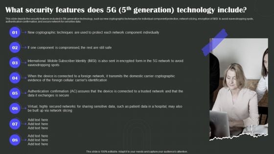 What Security Features Does 5G 5Th Generation Technology Include Wireless Technology Transformation Mockup PDF