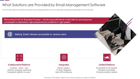 What Solutions Are Provided By Email Management Software Graphics PDF