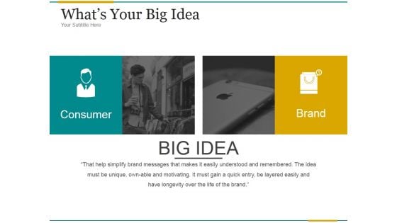 Whats Your Big Idea Ppt PowerPoint Presentation Information