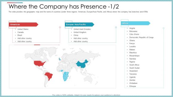 Where The Company Has Presence Ppt Deck PDF