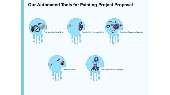 Whitewash Service Our Automated Tools For Painting Project Proposal Ppt Outline Background Images PDF