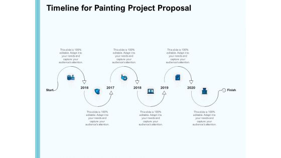 Whitewash Service Timeline For Painting Project Proposal Ppt Slides Infographics PDF