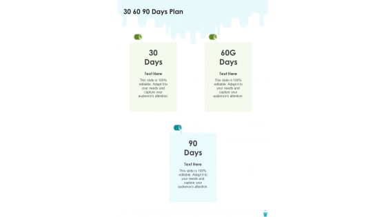 Whitewash Services Proposal 30 60 90 Days Plan One Pager Sample Example Document Whitewash Services Proposal 30 60 90 Days Plan One Pager Sample Example Document