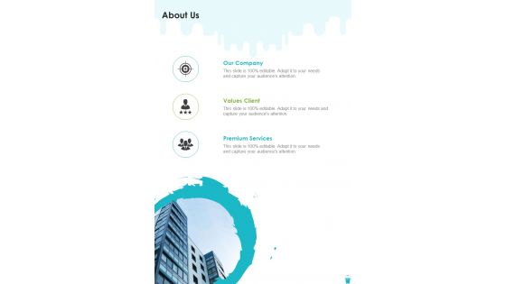 Whitewash Services Proposal About Us One Pager Sample Example Document Whitewash Services Proposal About Us One Pager Sample Example Document