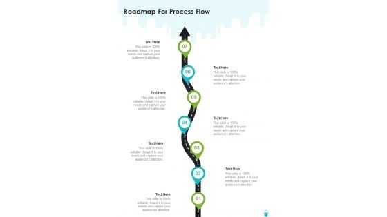 Whitewash Services Proposal Roadmap For Process Flow One Pager Sample Example Document