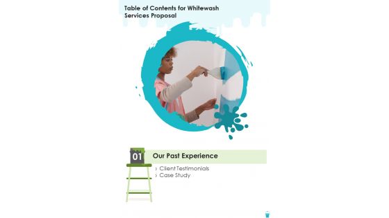 Whitewash Services Proposal Table Of Contents One Pager Sample Example Document Whitewash Services Proposal Table Of Contents One Pager Sample Example Document